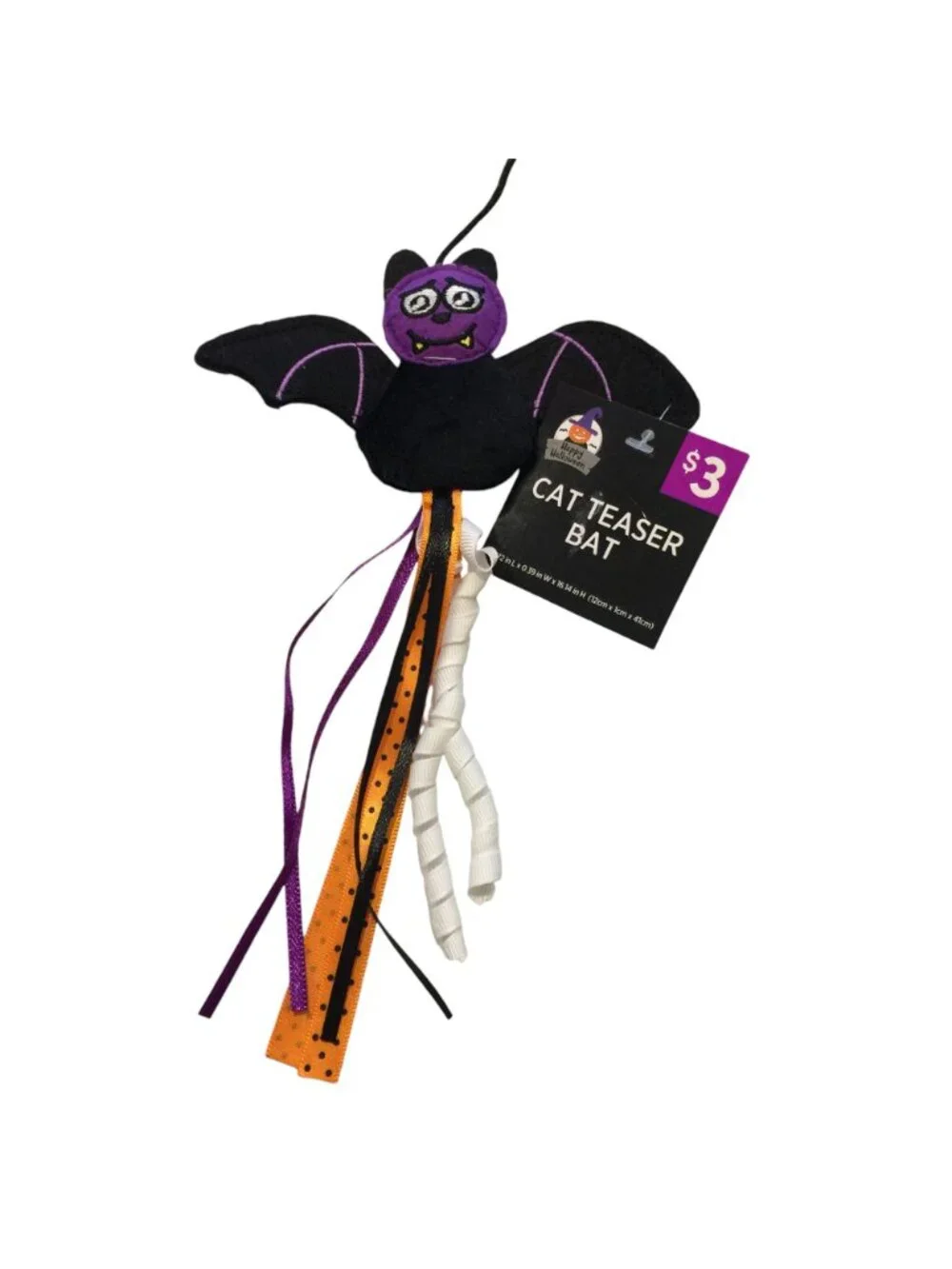 Halloween Cat Teasers Set of 6 Bat Ribbons